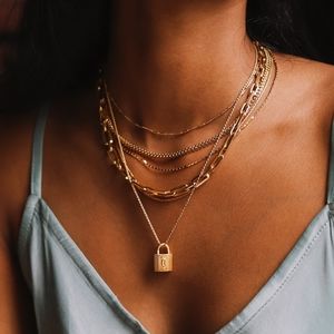 Missoma Small Ridge Padlock necklace